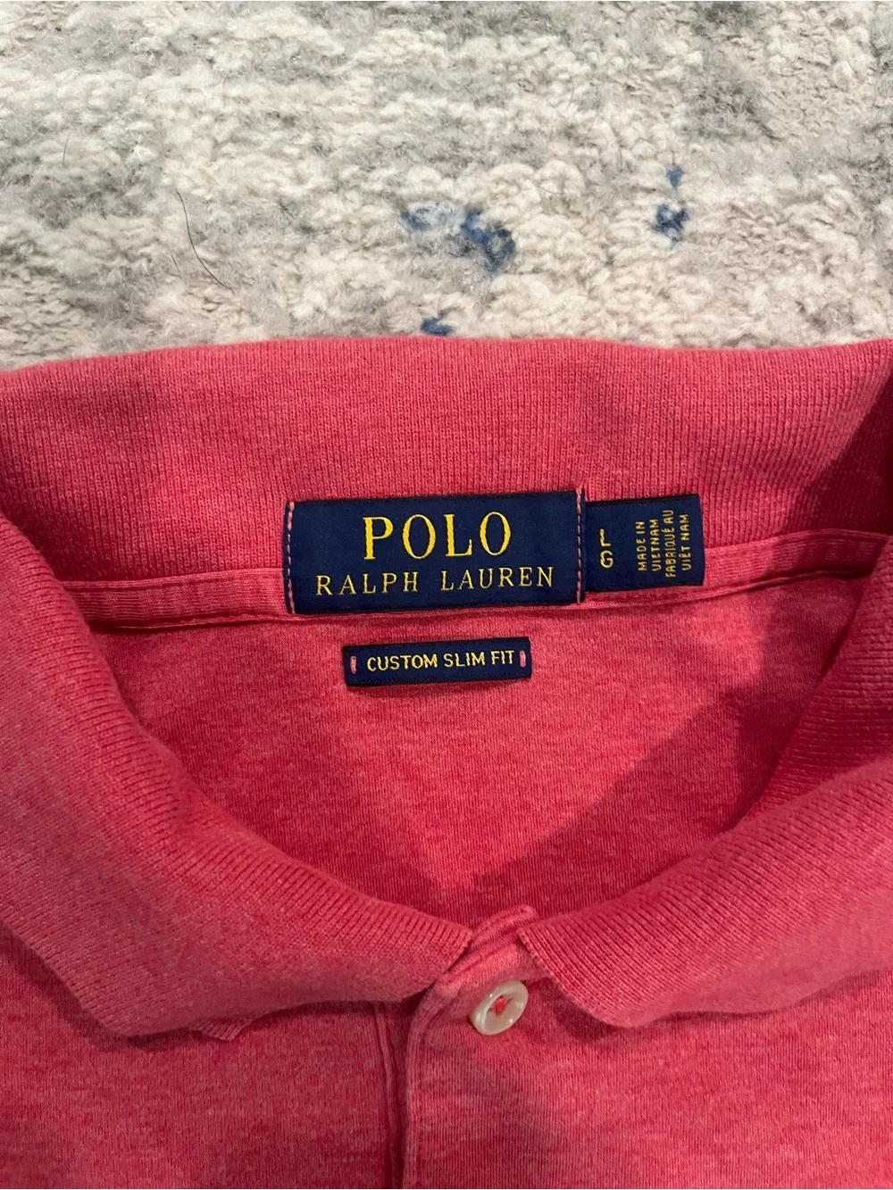 Polo by Ralph Lauren Heather Red Short-Sleeve Polo with Navy Logo